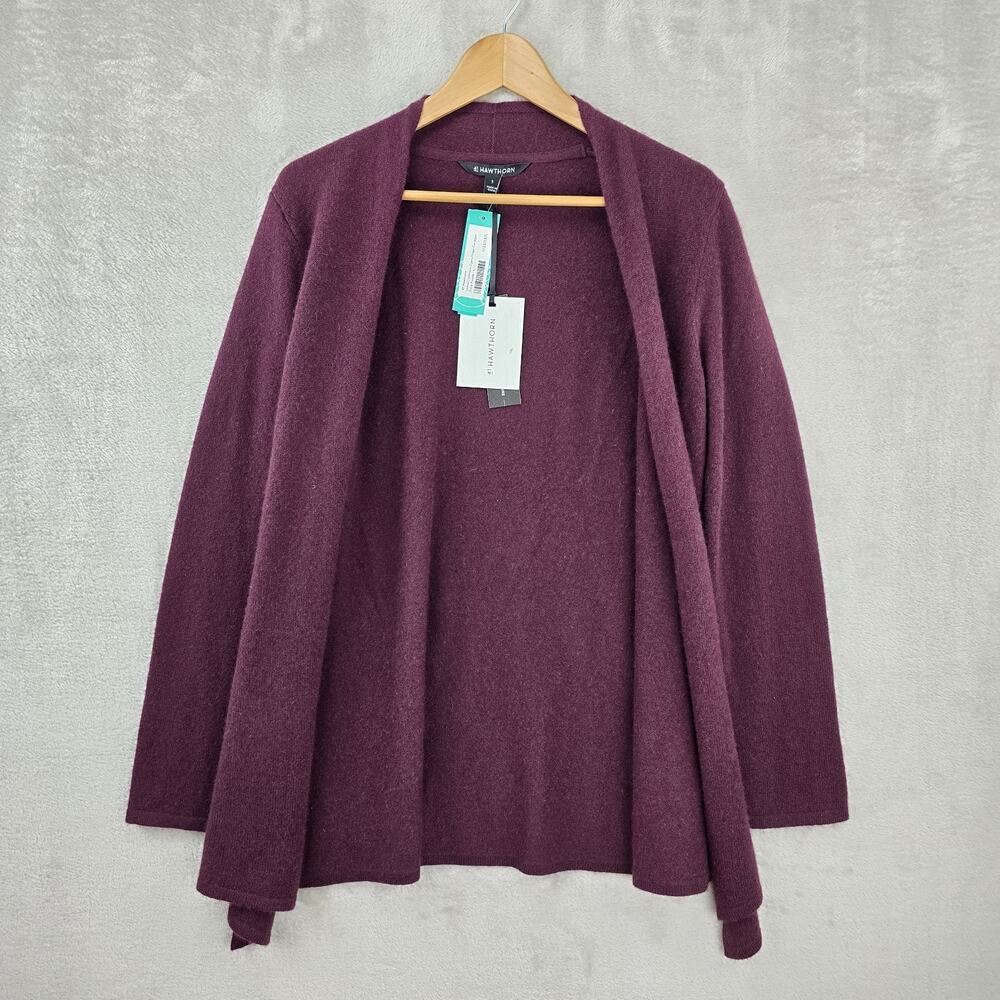 41 Hawthorn Cashmere Sweater Woman Large Maroon Cardigan Heritage Academia FLAWS - Picture 4 of 14